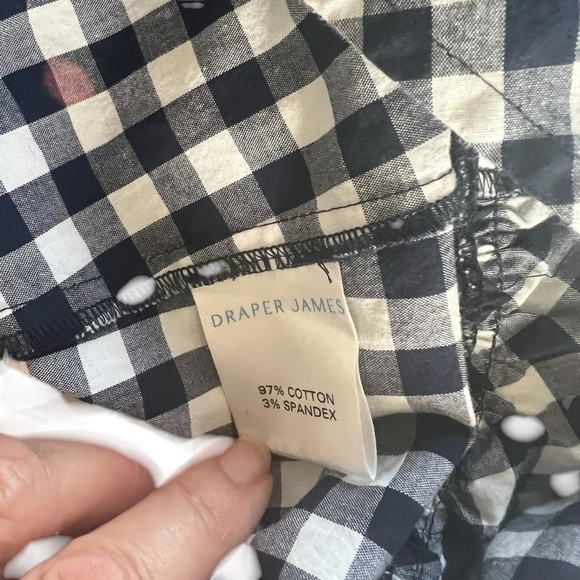 Draper James Lucinda Popover Dress in Navy Gingham Size Small - Picture 7 of 7